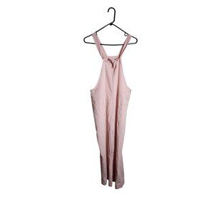 Pink Shein Womens Overalls With Tie Straps & Relaxed Fit XS